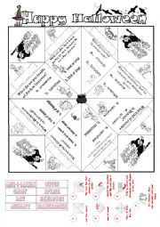 English Worksheet: Halloween Cootie catcher