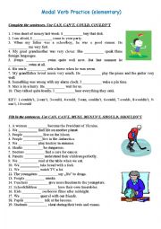 English Worksheet: Modal verbs