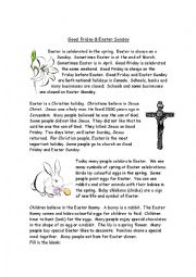 English Worksheet: Good Friday and Easter Sunday