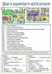 English Worksheet: What is happening in the pictures? 