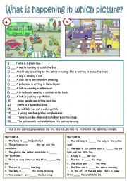 English Worksheet: What is happening in the pictures? 