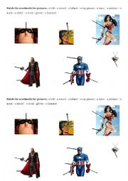 English Worksheet: Superheroes vocabulary