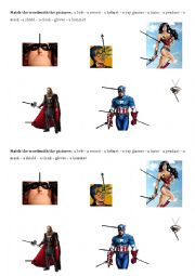 Superheroes vocabulary