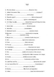 English Worksheet: Present Simple or Present Continuous