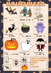 English Worksheet: Halloween 