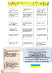 English Worksheet: questionary about Ukraine