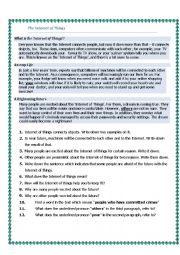 English Worksheet: internet of things