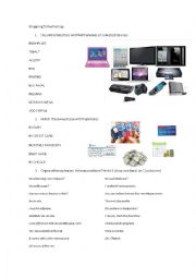 English Worksheet: shopping for technology