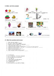 English Worksheet: Prefer