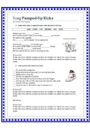 English Worksheet: PUMPED UP KICKS