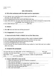 English Worksheet: Tom Sawyer