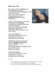 English Worksheet: Dud Thank Yoy