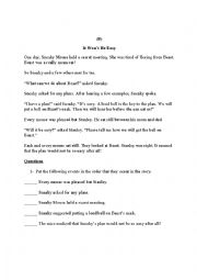 English Worksheet: Reading Comprehension 