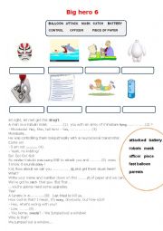 BIG HERO 6- WORKSHEET