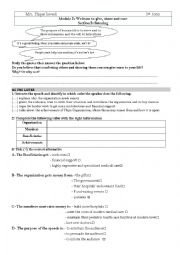 English Worksheet: we learn to give share and care section 2