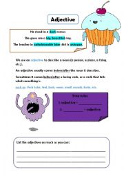English Worksheet: Adjective (overall)