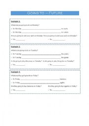 English Worksheet: Going to future - summary