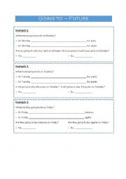 English Worksheet: Going to future - summary