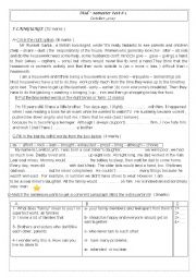 English Worksheet: mid-semester test 1 ,9th form