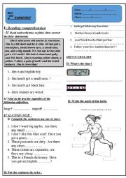 English Worksheet: test elementary