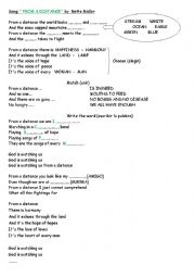 English Worksheet: Song 