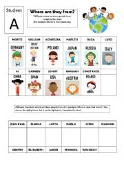 English Worksheet: Countries