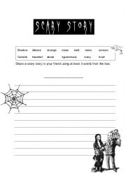 English Worksheet: Scary Story