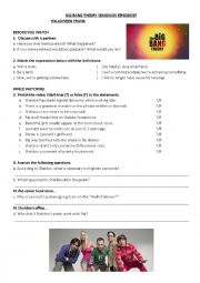 English Worksheet: Halloween prank - The big bang theory