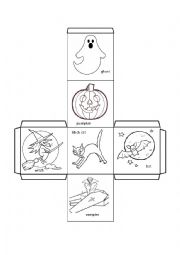 English Worksheet: Halloween cube