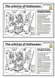 English Worksheet: the witches of Halloween