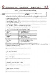 English Worksheet: phrasal verbs