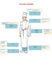 English Worksheet: The chefs uniform