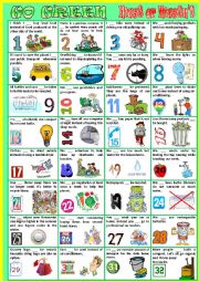 English Worksheet: GO  GREEN using must or mustnt.