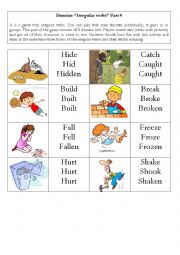 English Worksheet: Domino Irregular verbs Part 4