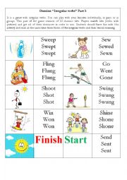 English Worksheet: Domino Irregular verbs Part 5