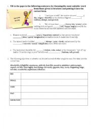 English Worksheet: Activities to practise narrative tenses