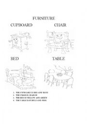 English Worksheet: FURNITURE