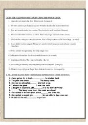 English Worksheet: CAUSE AND EFFECT