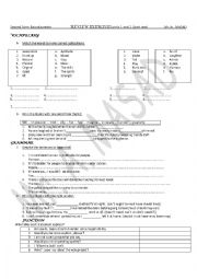 English Worksheet: Review exercises for bacalaureate students units 1 and 2