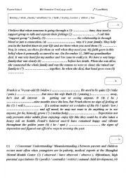 English Worksheet: 3rd Form mid semester test pioneer school