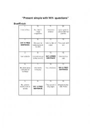 English Worksheet: WH-questions in Simple Present