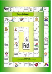 English Worksheet: board game