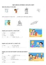 English Worksheet: Gogos adventure with English