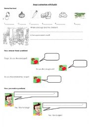 English Worksheet: Gogos adventure with English