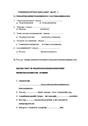 English Worksheet: vocabulary quiz