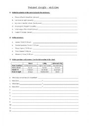 English Worksheet: Present simple revision