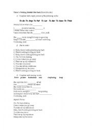 English Worksheet: Song Woksheet
