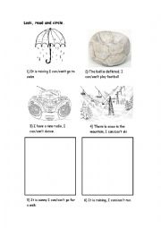 English Worksheet: Can/Cant