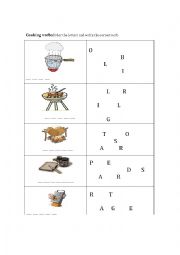 English Worksheet: Cooking Verbs 