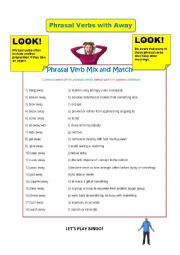 English Worksheet: Phrasal Verbs with Away